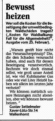 Waldkalkung und Umweltschutz